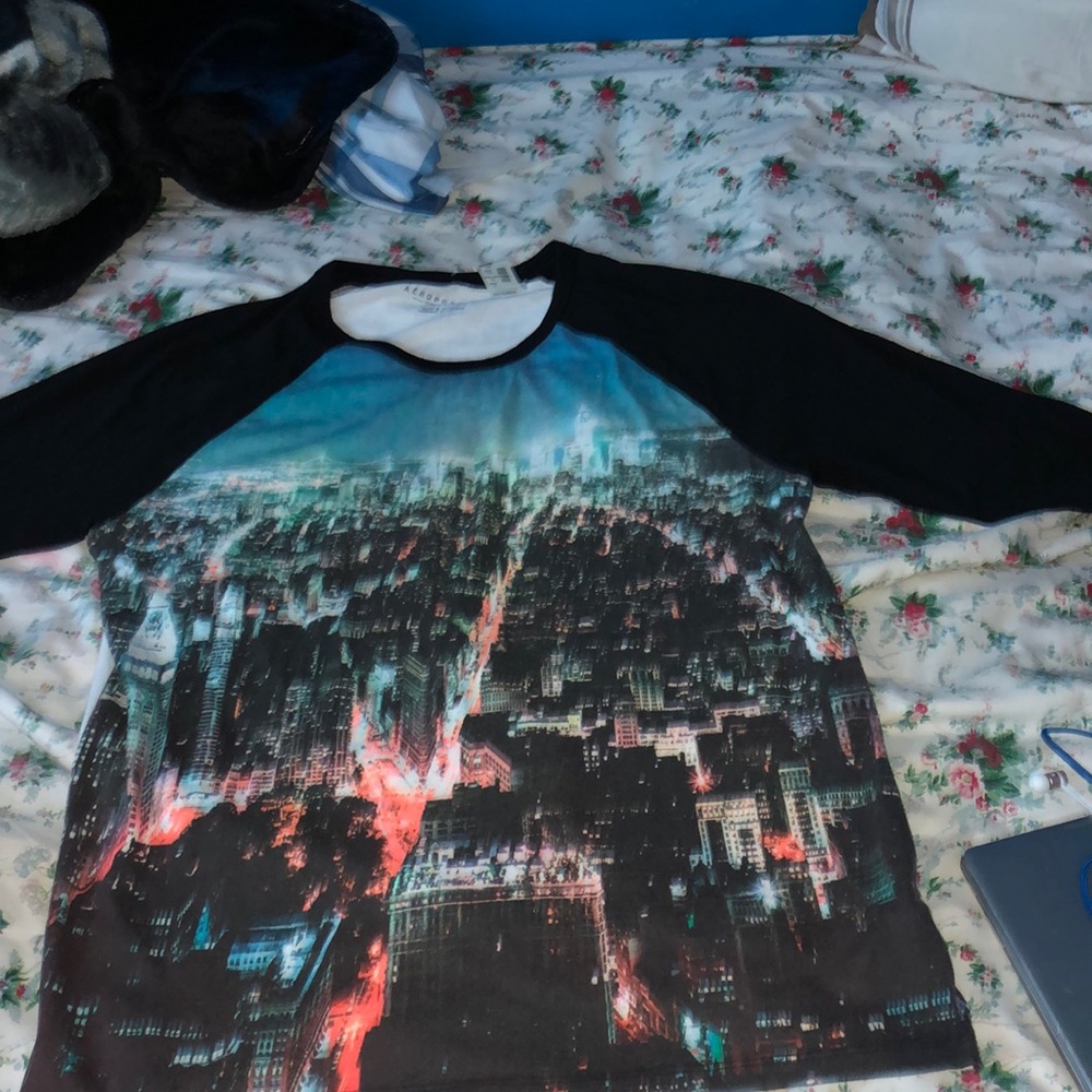 NEW YORK skyline short:long sleeve shirt
